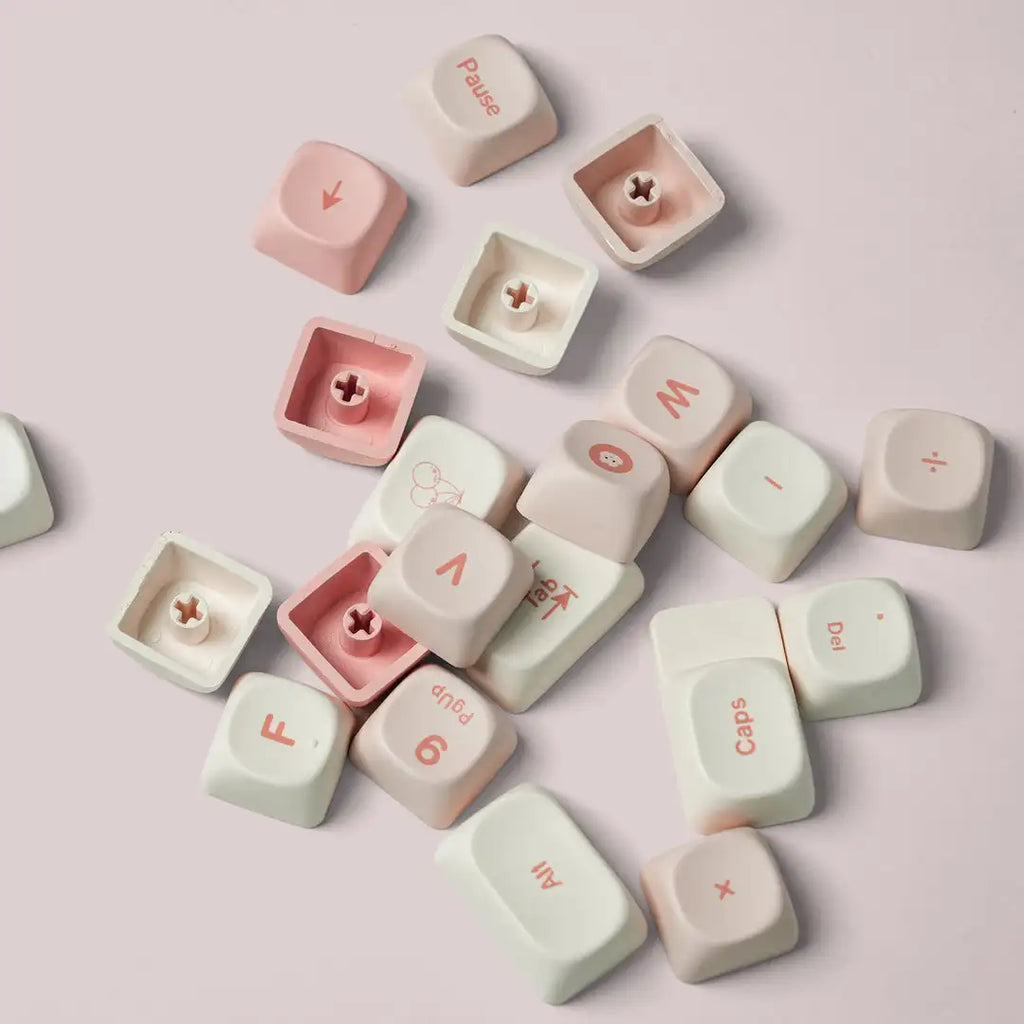 143 Keys Pink Cherry MOA Profile PBT Keycaps Dye Sub Customs  Key caps for 61/87/104 Cherry MX Switch Gaming Mechanical Keyboard