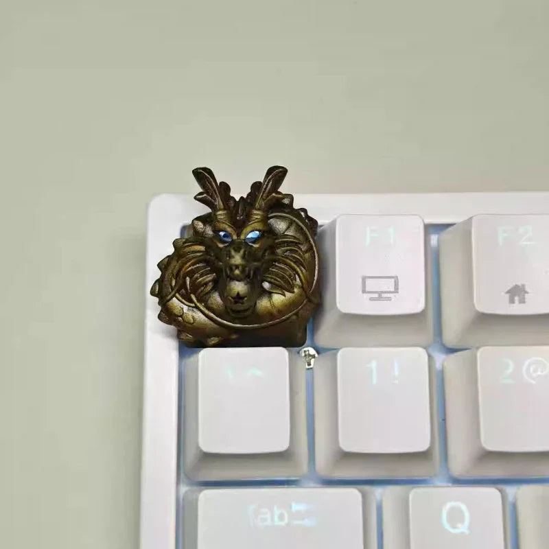 Originality Divine Dragon Theme Keycaps Resin Artisan Keycaps for Mechanical Keyboard Accessories Custom Cute Key Caps MX Switch