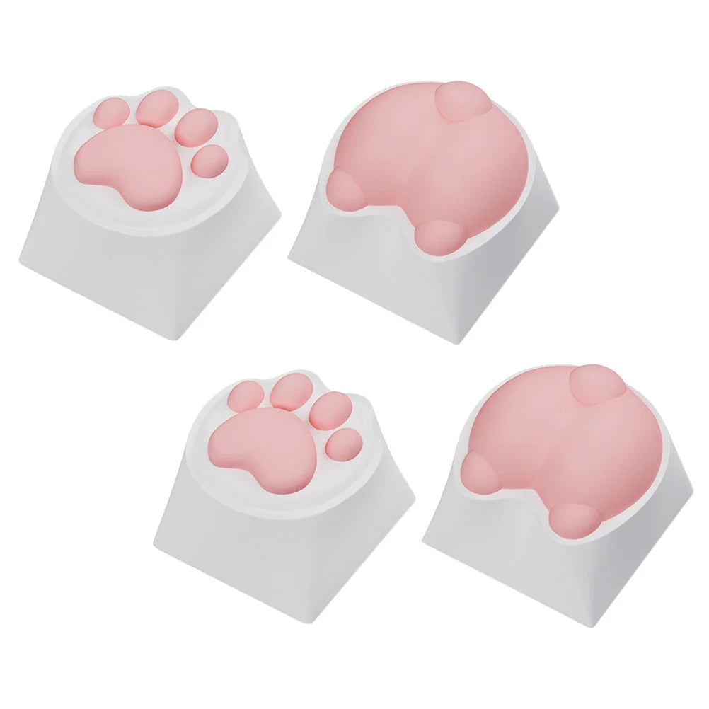 4 Pcs Cat Claw Keycaps Silicone Mechanical Keyboard Paw for Gaming Silica Gel Themed