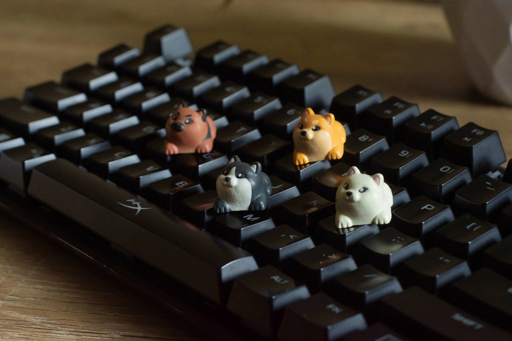 ECHOME Artisan Keycaps Shiba Dog Custom Animal Cute Keycap Resin Keyboard Cap Cartoon Pet KeyCap Mechanical Keyboard Accessories