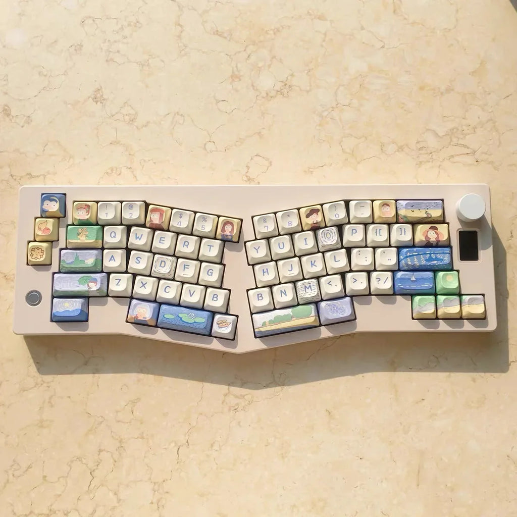 150 Keys A great work Keycap Theme Keycaps DMA Profile Key Cap PBT Keycaps Anime Keycap Mechanical Keyboard Keycaps 2.25U 2.75U