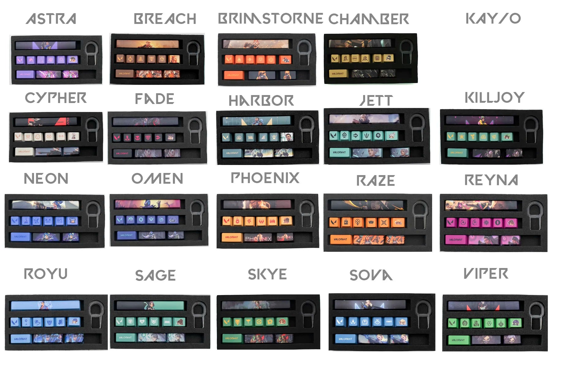 Valorant keycaps sage OEM Profile 10keys PBT dye sub keycaps