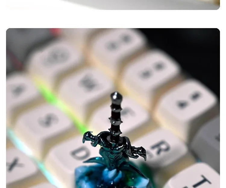 World of Warcraft Frostmourne Key Cap 3D Resin Keyboard Caps Custom MX Switch Handmade Anime Key Caps Mechanical Keyboard Gift