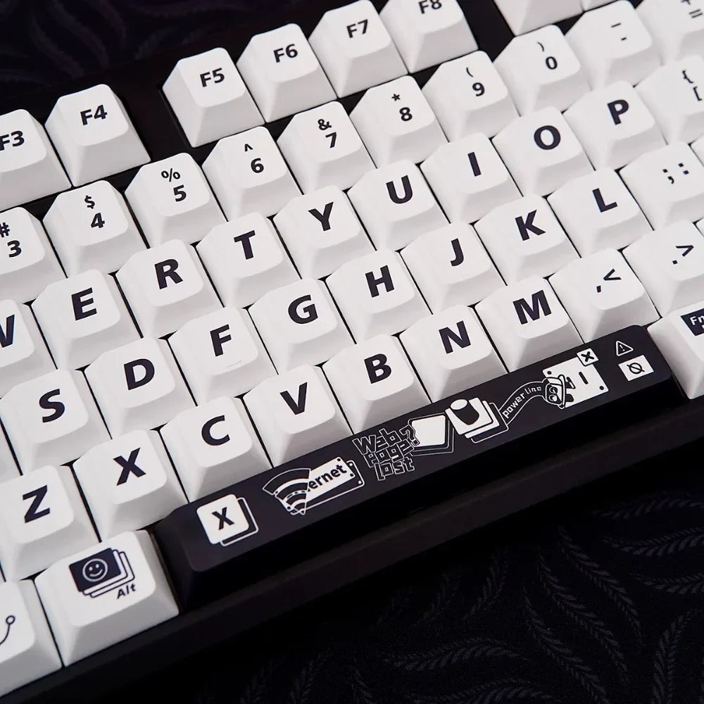BarbarousGiGi PBT Original Profile Thermal Sublimation Cross Shaft Axis Switch 139 Key Caps for Custom Mechanical Keyboard Caps