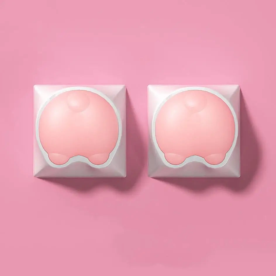 ZIFRIEND 4Pcs Cute Cat Paw Keycaps for Mechanical Keyboard Cherry MX Switch DIY Custom Silicone Key Cap Artisan Pink Color