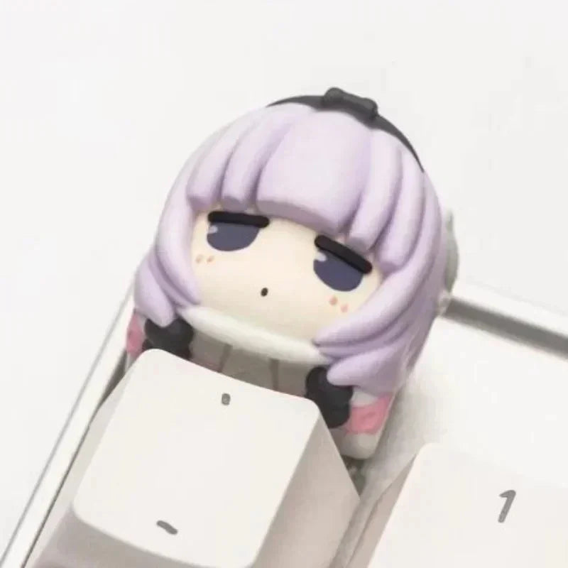 Anime Keycaps Cute Resin Keycap Cherry Profile Custom Artisan Keycaps for Mechanical Keyboard Key Caps Switch Opener Gamer Gifts