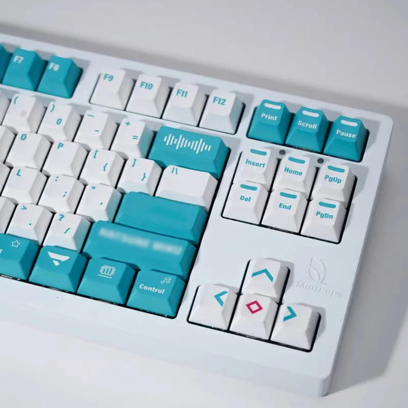129 Key GMK MIKU Initial Sound Keycaps PBT Dye Subbed Key Caps Cherry Profile Keycap With 2.25U 2.75U 3U 7U Spacebar ISO Enter
