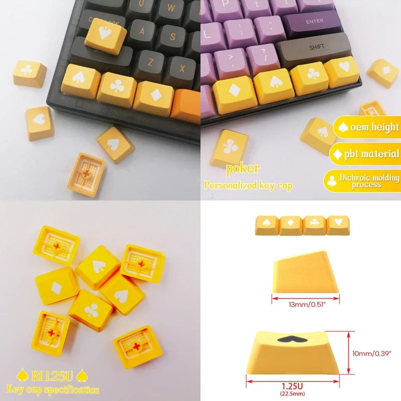 1PC PBT Custom Cartoon Anime for Cat Keycap Bottom Backlit Keycaps OEM Profile for DIY Mechanical Keyboard Children's Gi