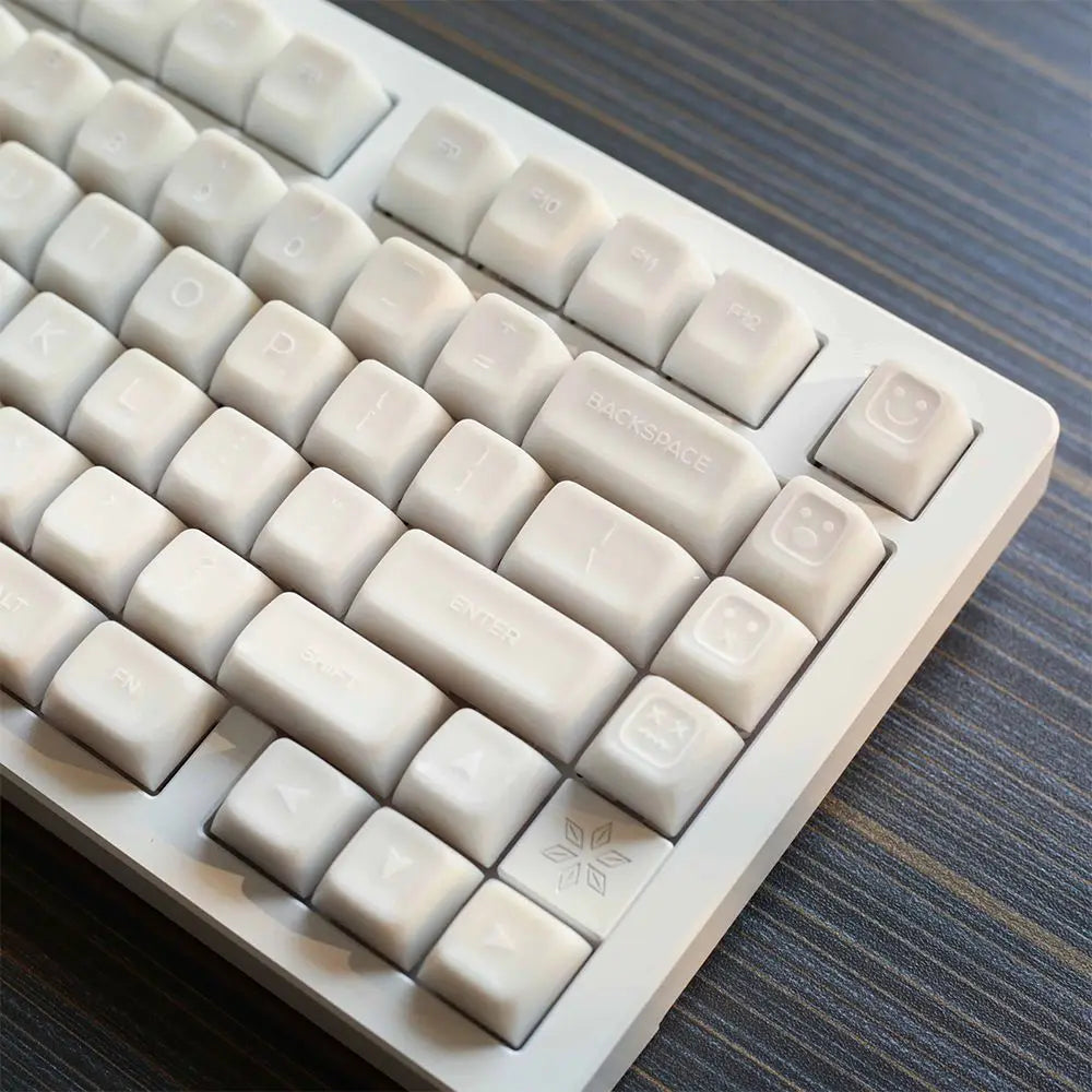 142 Keys SA Profile Keycaps Custom Marble Themed Double Shot PBT White Translucent Keyboards Keycap for MX Switch Game Keyboard