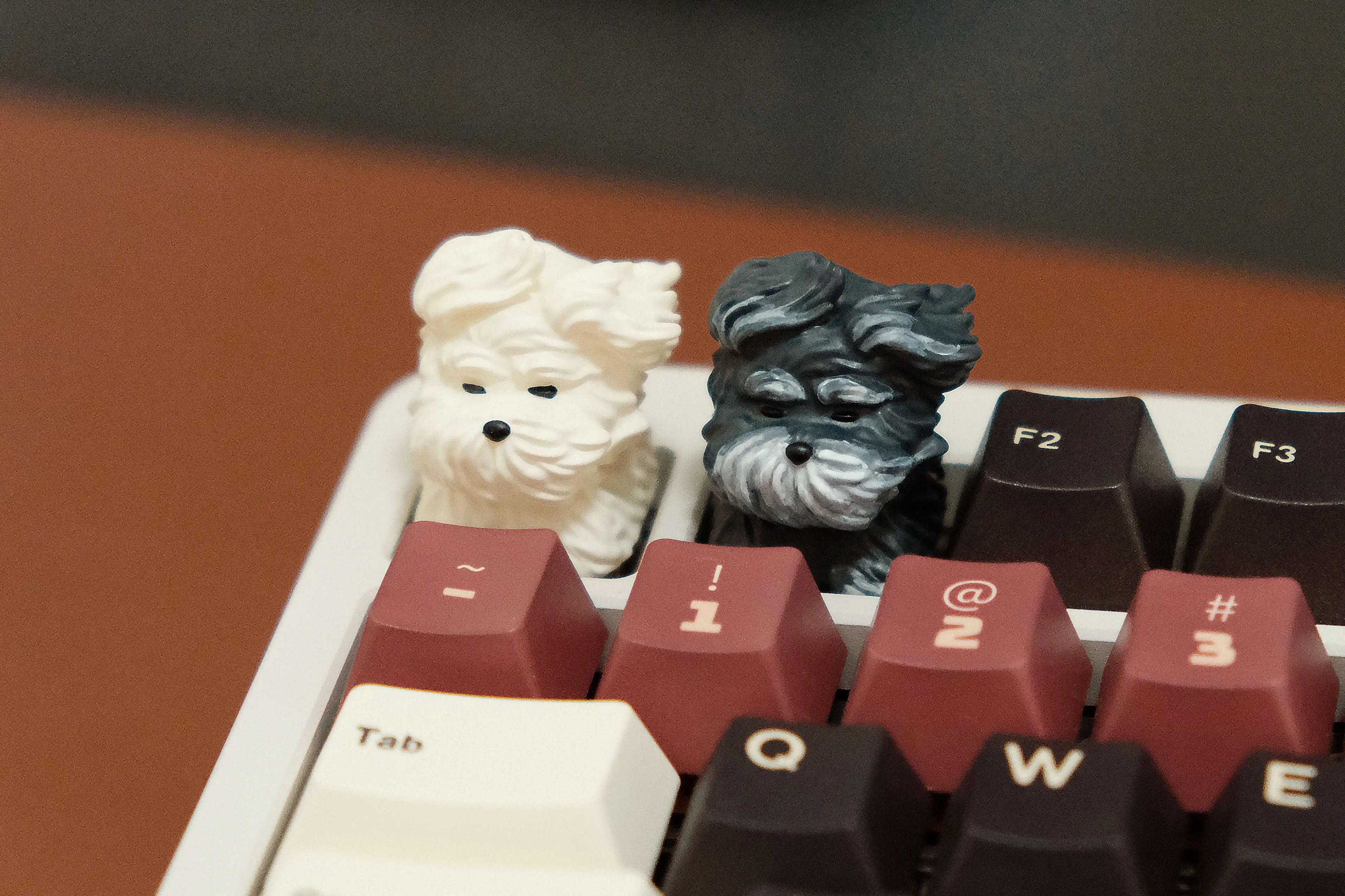 Stray Puppy Keycap Cute Custom Wind Blows Little Dog Point ABS 1U Key Cap MX Switch Handmade Artisan 3D Printing Lovely Keycaps