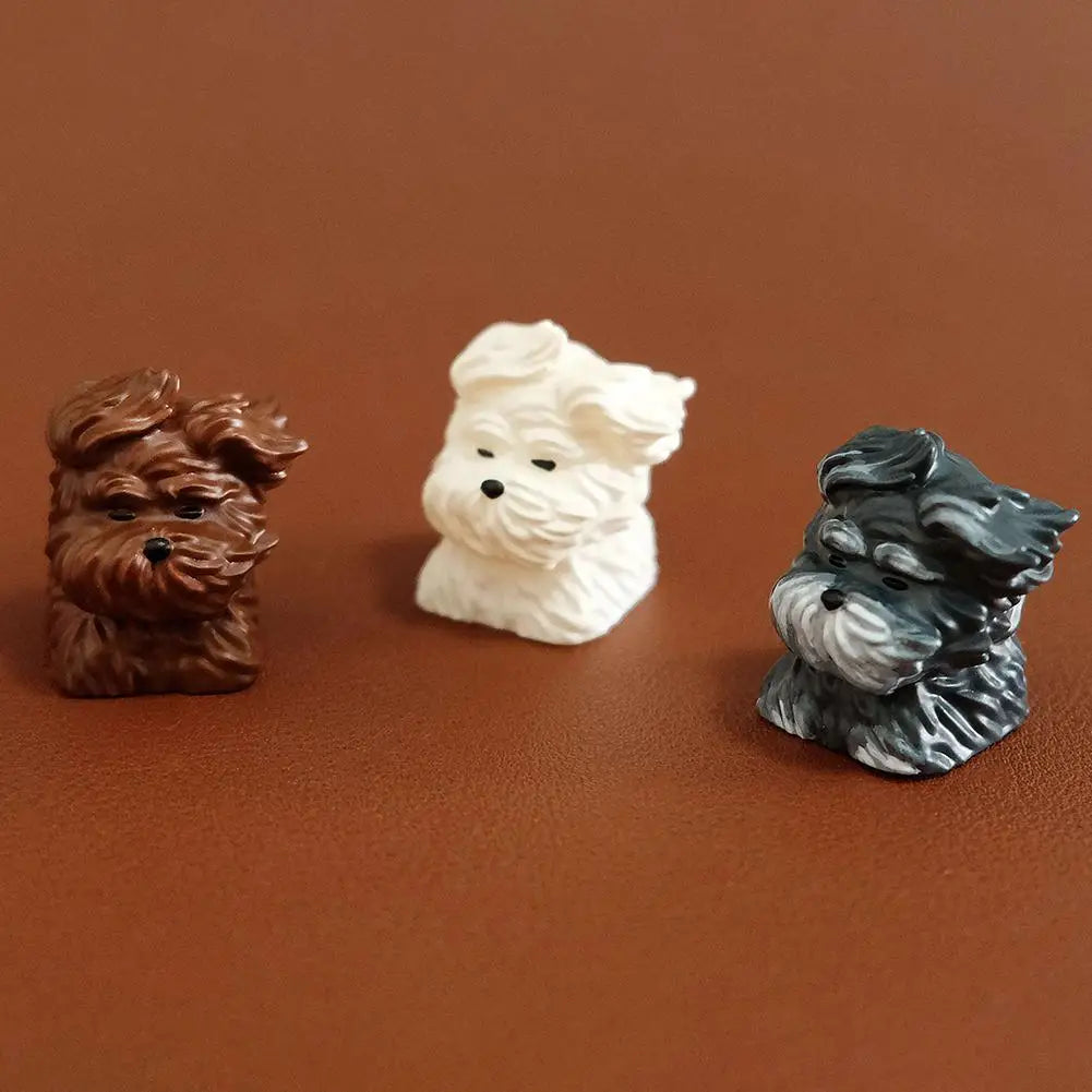 Puppy Personality Key Cap Windblown Puppy Key Cap Single Mechanical Keyboard Cap Rocket Hammer Retro Resin Cute