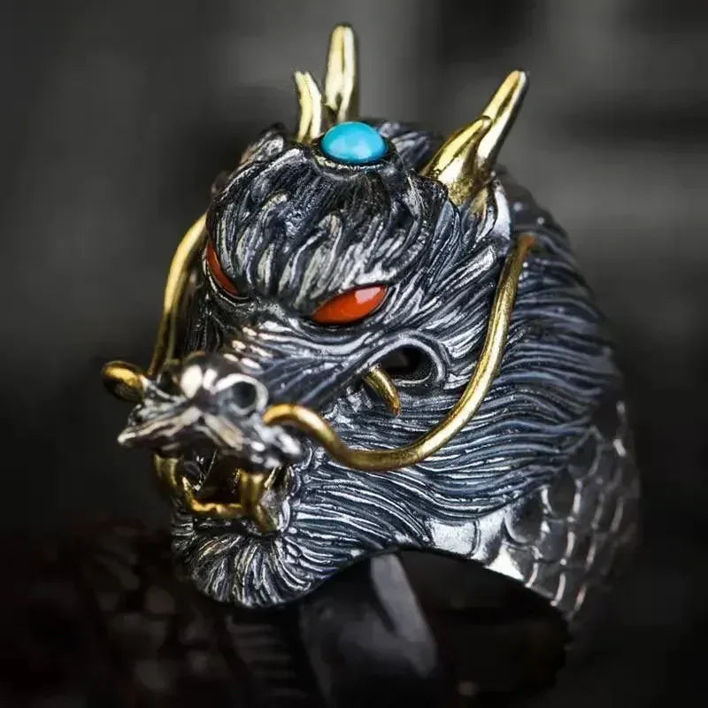 Punk Trend Spider Insect Open Adjustable Ring Men Street Hip Hop Fashion Cool Jewelry Boy Gift