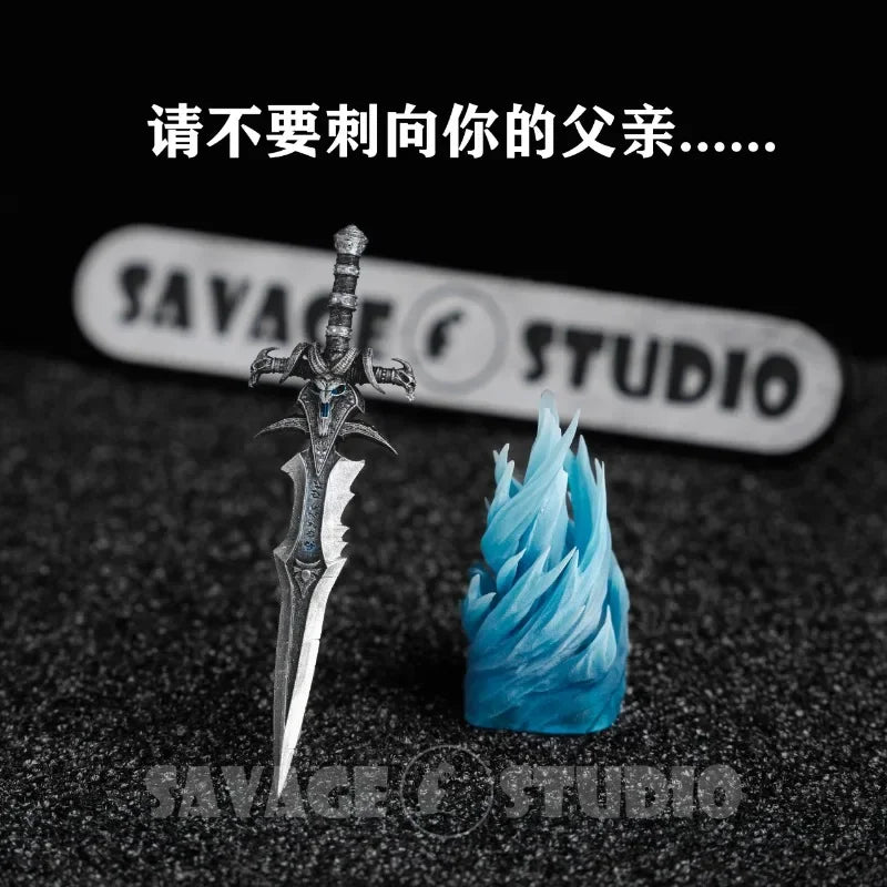 World of Warcraft Frostmourne Anime Keycaps Lich King Translucent Key Caps Mechanical Keyboard Caps Korean Keycap PC Gamer Gifts