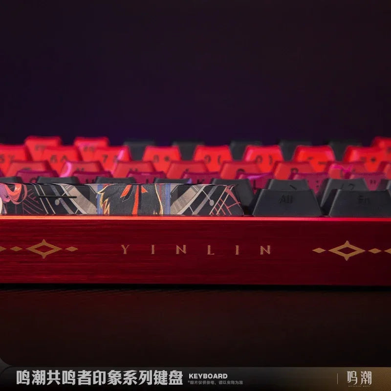 Wuthering Waves Yinlin Gaming Keyboard Three Mode Customized Wireless Mechanical Keyboard 89keys Hot Swap Gasket Pc Gamer