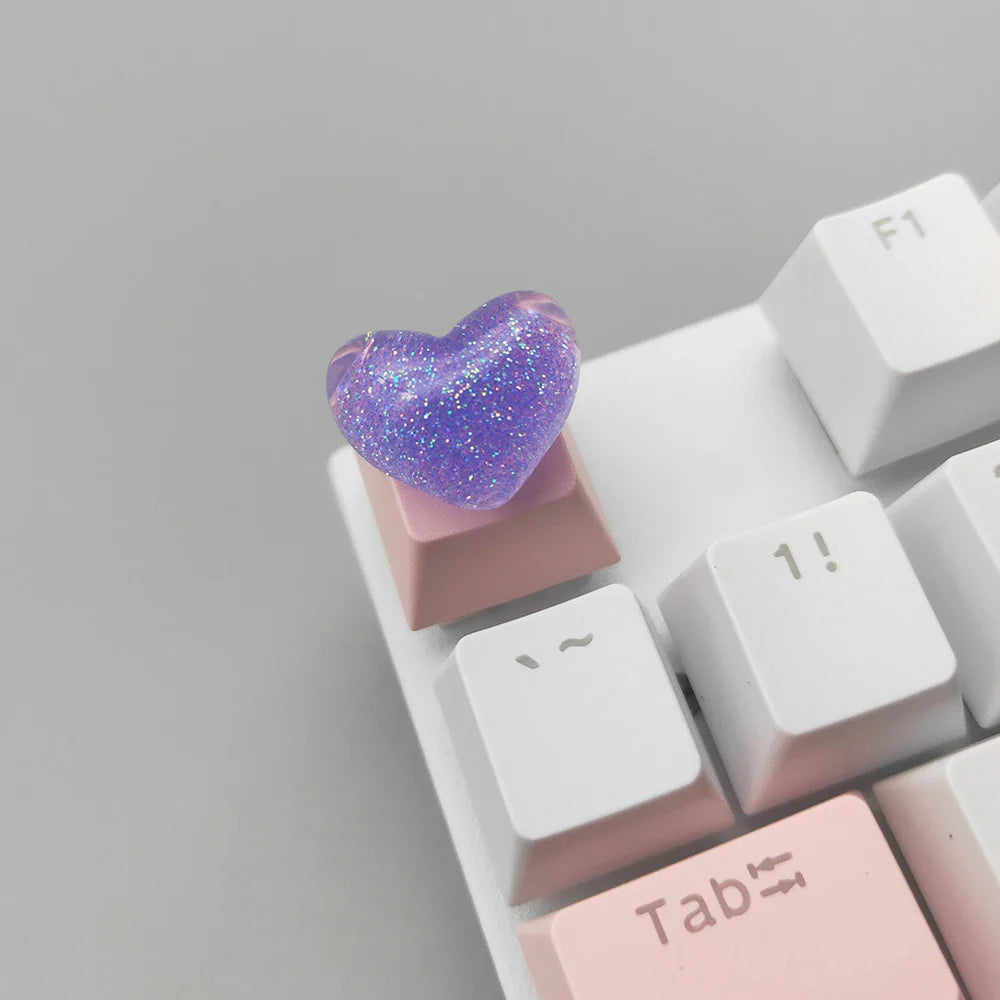Personalized Keycaps Cute Wings Crystal Key cap Handmade Mechanical Keyboard R4 Keys PBT Color Keycaps Anime
