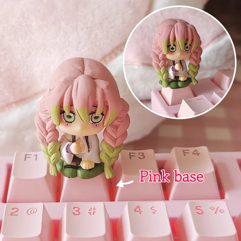 1pcs Demon Slayer Personalized Keycaps Mechanical Keyboard Resin Transparent Single Anime Key Cap Cute Mi Douzi Charcoal Jiro