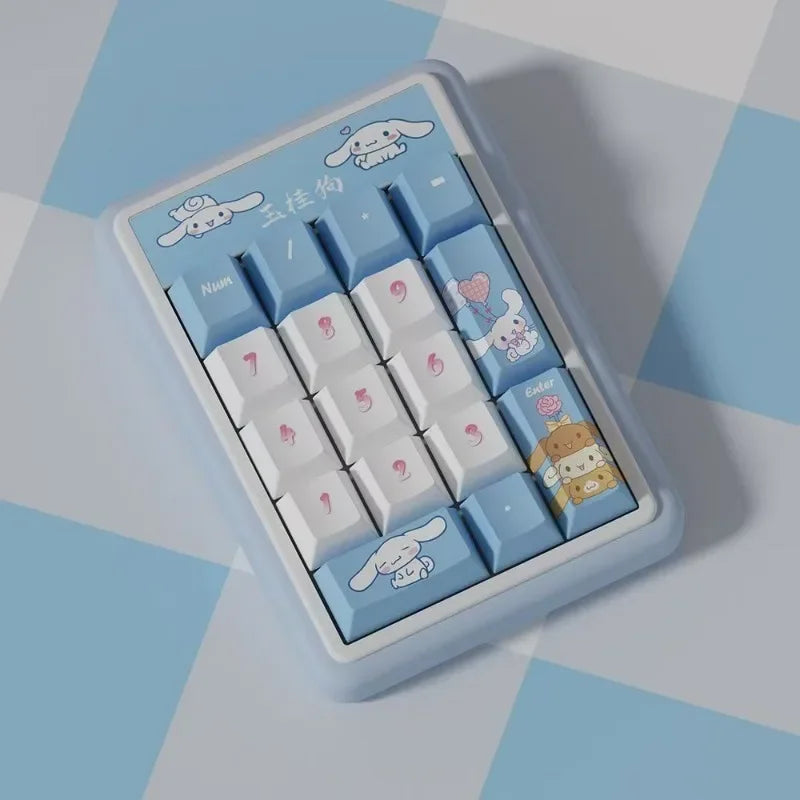 Sanrio Kawaii Cinnamoroll Keycaps  Cartoon Style PBT Mechanical Keyboard 138 Key Caps CHERRY Highly Cute Keyboard Accessories